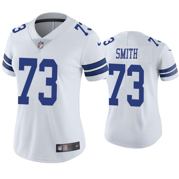 Women's Dallas Cowboys #73 Tyler Smith White Vapor Untouchable Limited Stitched Jersey(Run Small)